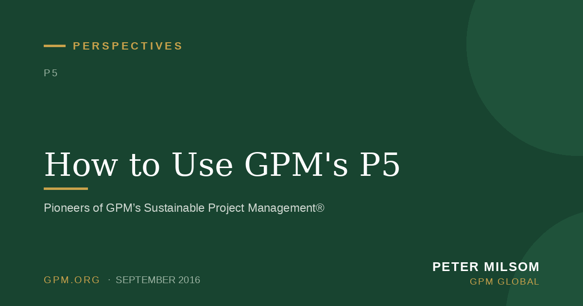 How to Use GPM's P5