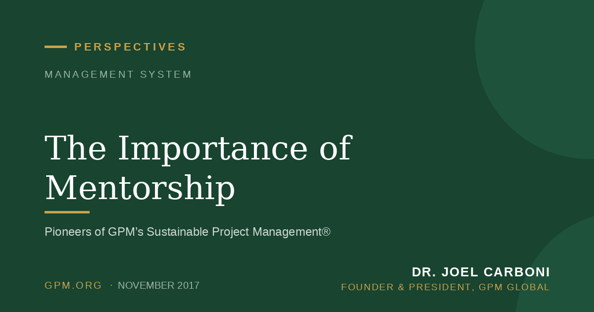 The Importance of Mentorship