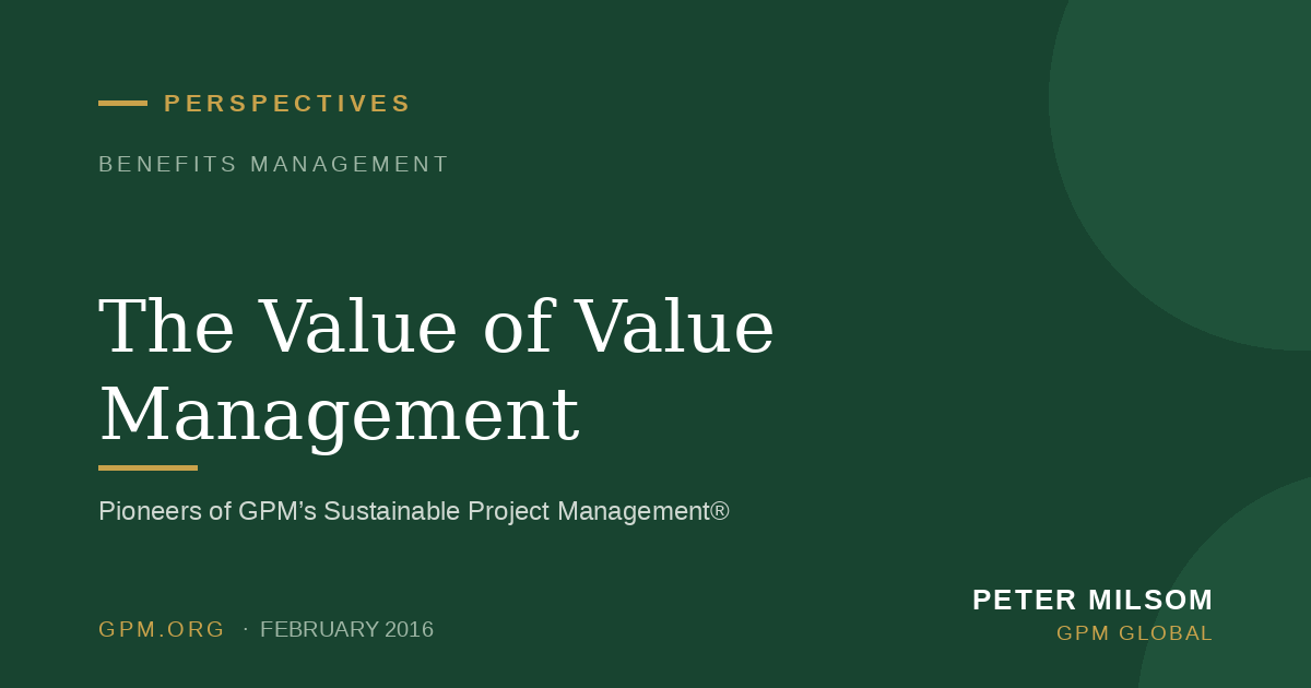 The Value of Value Management
