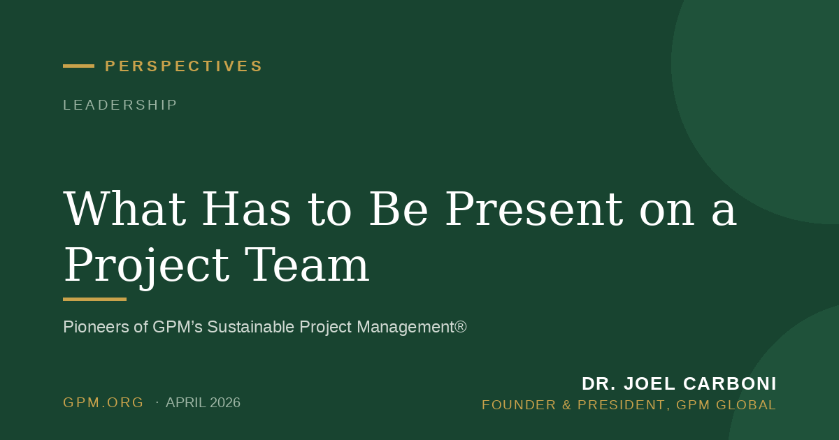 What Has to Be Present on a Project Team